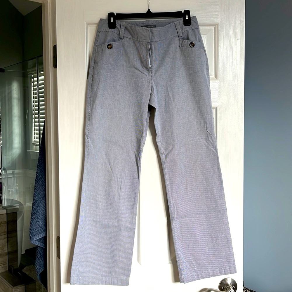 Ann Taylor navy & white pants